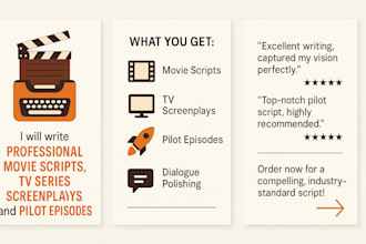 craft compelling movie scripts, TV series screenplays, and pilot episodes