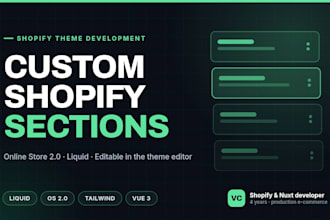 build custom shopify sections and page templates in liquid