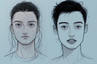 draw minimalist portraits or avatars for your social media