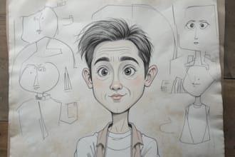 draw avatar big head cartoon caricature portrait