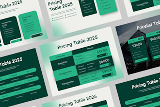 design stunning price lists, sell sheets, business catalog, edit pricing tables