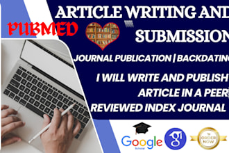 backdate write publish article in google scholar peer reviewed index journal