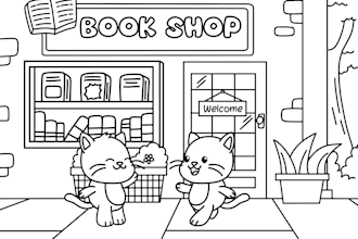 design cute doodle line art drawing for coloring book pages and KDP amazon