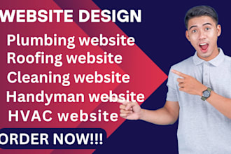 create a modern wordpress website for your cleaning plumbing electrical or hvac
