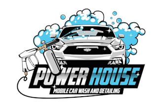 design automotive, trucking, garage, auto detailing, and car wash logo