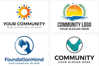 make a unique nonprofit, charity, foundation community logo or graphics design