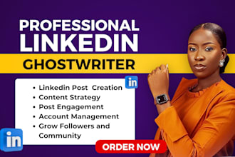 be your linkedin ghostwriter, content creator and manager, carousel post design