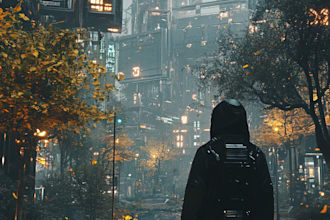 do an illustration of futuristic cyberpunk city concept art