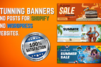 create stunning banners and posts for your shopify and wordpress websites