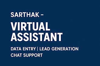 be your reliable virtual assistant for lead generation, data entry, chat support