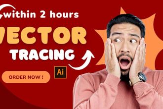 do redraw vector tracing, convert to vector logo, recreate,