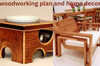 make cad sketch models for furniture ,woodworking plan,and home decor