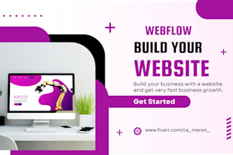 design and develop webflow website, webflow cms, landing page, webflow cms