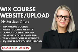 revamp wix course website, wix online course, thinkific, teachable, squarespace