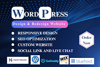 do wordpress website or ecommerce web design hostinger weebly, godaddy website