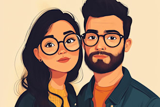 draw faceless couple illustration couples portrait