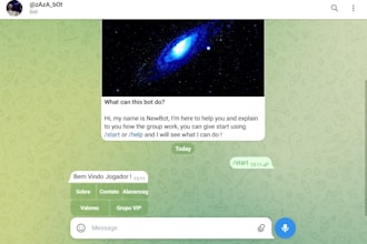 develop a telegram bot with API integration
