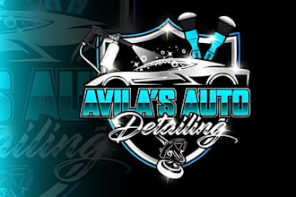 do automotive, auto detailing, car racing and car wash logo