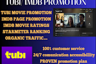 do viral promotion for tubi movie, tubi movie ranking to increase follower