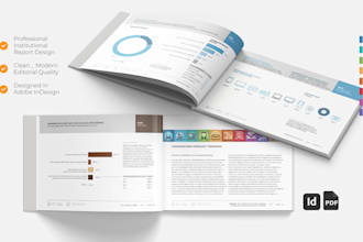 design a professional institutional report in indesign