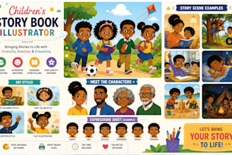children story book illustration children story children story book illustration