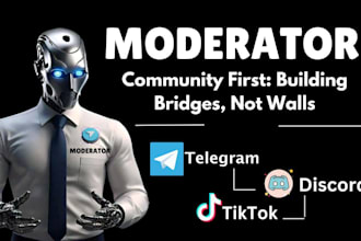 be your crypto telegram community manager with 20 active discord chatters