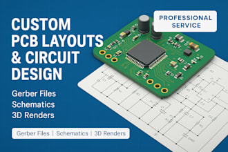 design custom pcb layouts and circuit schematics