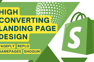 design high converting shopify landing page pagefly gempages replo shogun store
