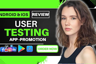 do user testing, website review, etsy, ios testing and give review in PDF format