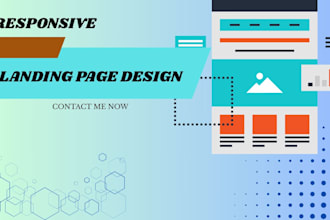 create landing page or one page website design for you