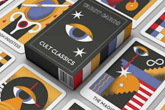 design 52 custom playing card game deck and poker cards or board games, tuck box
