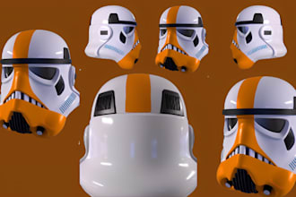 case 3d cad design custom helmet model pcb cosplay printing 3d printable mask