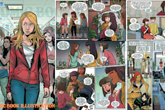 draw comic strip book illustration graphic novel comic panel storyboard webcomic