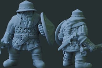 sculpt, print and paint printable 3d miniature warhammer model dnd fantasy stl