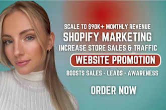 boost shopify store sales, shopify dropshipping marketing, or website promotion