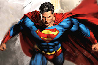 draw you into superhero character art in unique style
