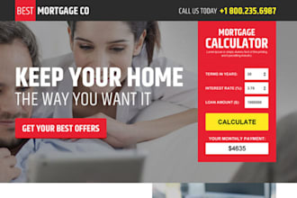 design mortgage website mortgage landing page mortgage leads sales funnel