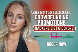 get super backers list for kickstarter indiegogo crowdfunding campaign promotion