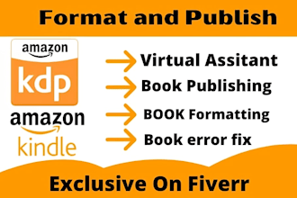 publish book on amazon kdp, amazon kdp book publishing and kdp book formatting