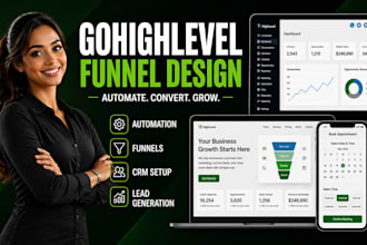 design gohighlevel website go highlevel landing page gohigh level funnel builder