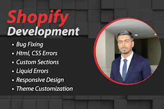 do shopify bugs fix, and shopify liquid coding