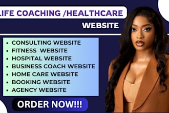 build life coaching website, health website, fitness website, therapy website
