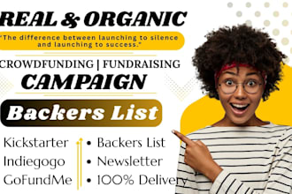 supplier pledging backers list for kickstarter indiegogo crowdfunding campaign