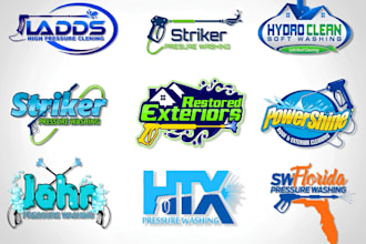 make modern pressure washing power washing and cleaning logo