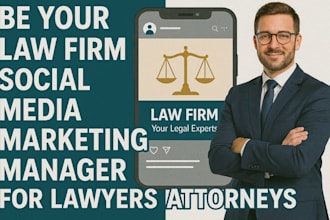 be your law firm social media marketing manager for lawyers attorneys