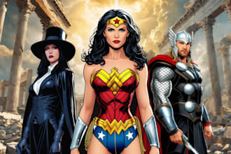 do superhero comic book dc marvel cartoon character illustration graphic novel
