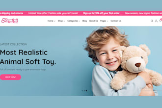build dynamic baby shopify store baby toy baby products dropshipping store