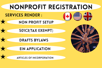 do non profit registration, article of incorporation reinstate 501c3, bylaws