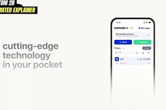 2d explainer video for crypto app demo, fintech explainer video web3 app website