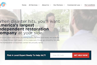 design top ranking restoration company website, get damage restoration leads